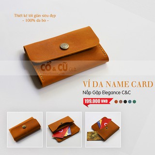 Ví Da Name Card Nắp Gập Sang Trọng