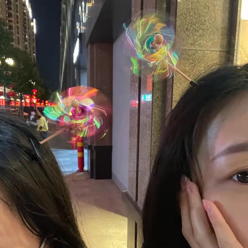 Kẹp tóc bé gái thiết kế chong chóng dễ thương có thể xoay vòng