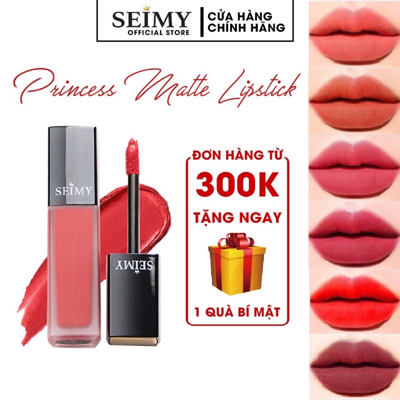 Son kem lì Seimy - Princess Lipstick Matte - Son thiên nhiên an toàn cho bà bầu, kháng nước, nhiều dưỡng | BigBuy360 - bigbuy360.vn