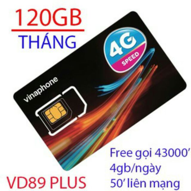 Sim 4G vinaphone gói VD89P có ngay 120gb/1 tháng free gọi nội mạng dưới 20p+50p gọi ngoại mạng gia hạn 89k/1tháng