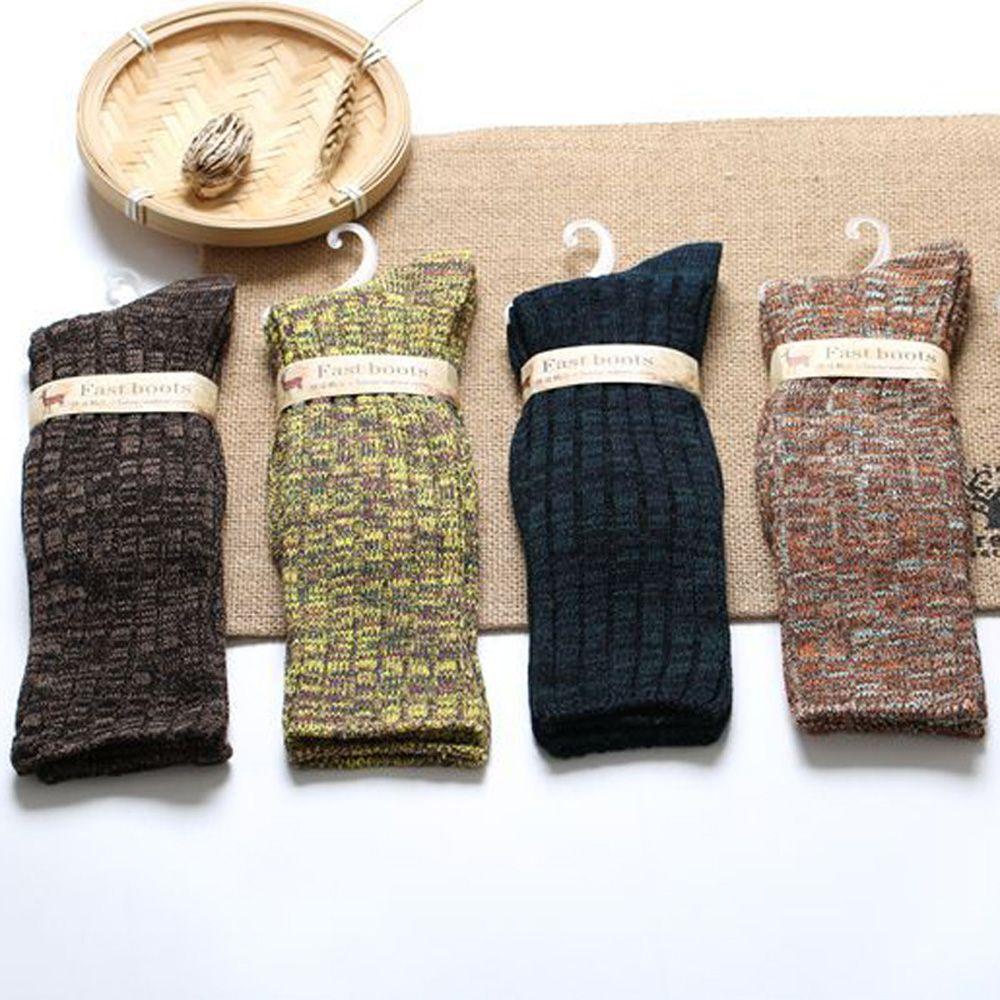 Vớ Dệt Kim Dày Dáng Rộng Cao Cấp Phong Cách Retro Cho Nữ