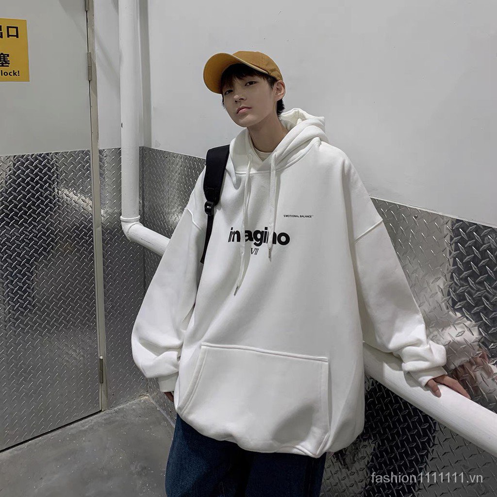 Áo hoodie nỉ bông siêu dày form rộng unisex in hình họa tiết chữ cực đẹp