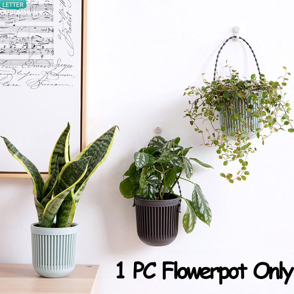 1 Chậu Hoa Bằng Nhựa Nhiều Màu Sắc Hai Lớp Trang Trí Nhà Cửa