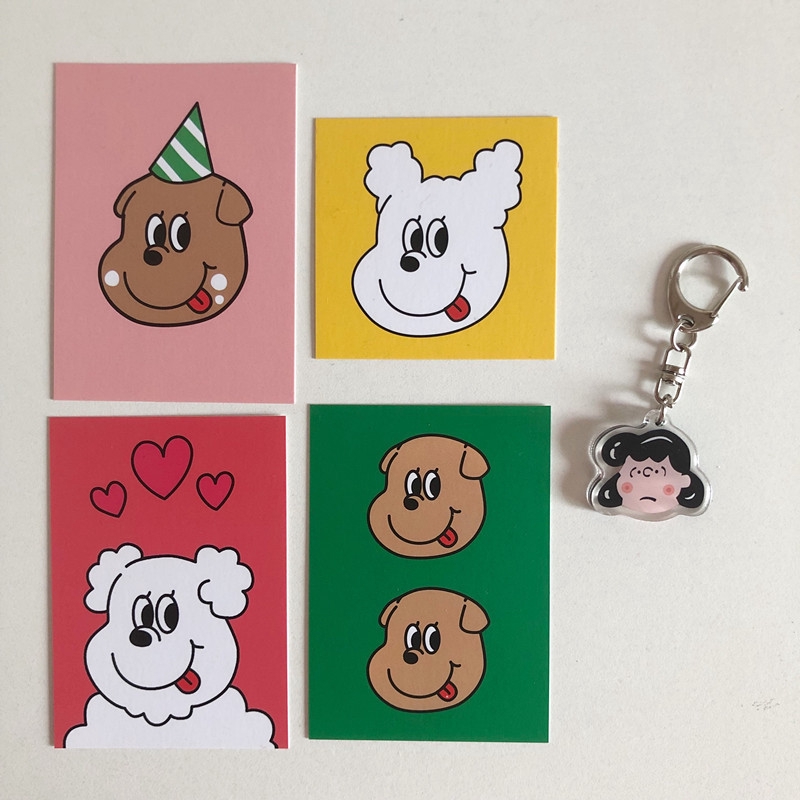 ⭐Cuộc sống trong góc⭐Móc Chìa Khóa Bằng Acrylic Hình Gấu Hoạt Hình Charlie Lucy Kiểu Hàn Quốc Dễ Thương