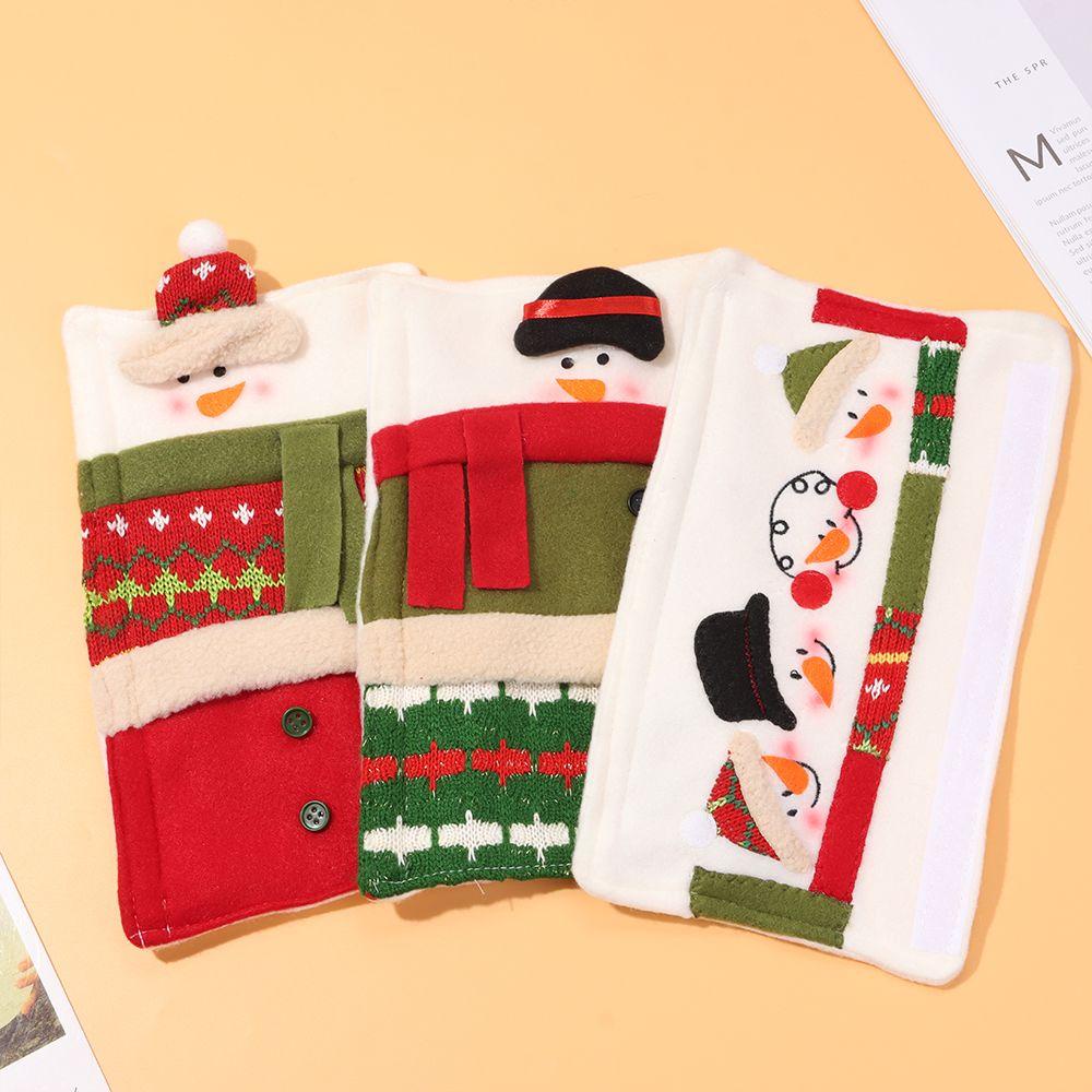 Set 3 Tấm Bọc Tay Nắm Cửa Tủ Lạnh Trang Trí Giáng Sinh