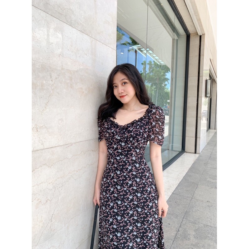 Đầm HERA - đầm hoa dáng midi