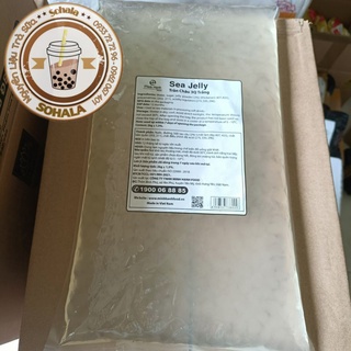 Trân châu trắng 3Q Sea Jelly túi 2kg - Trân châu giòn ăn liền