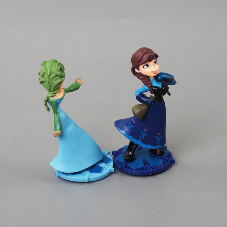 Set búp bê elsa và anna trang trí bánh kem, trang trí bánh sinh nhật
