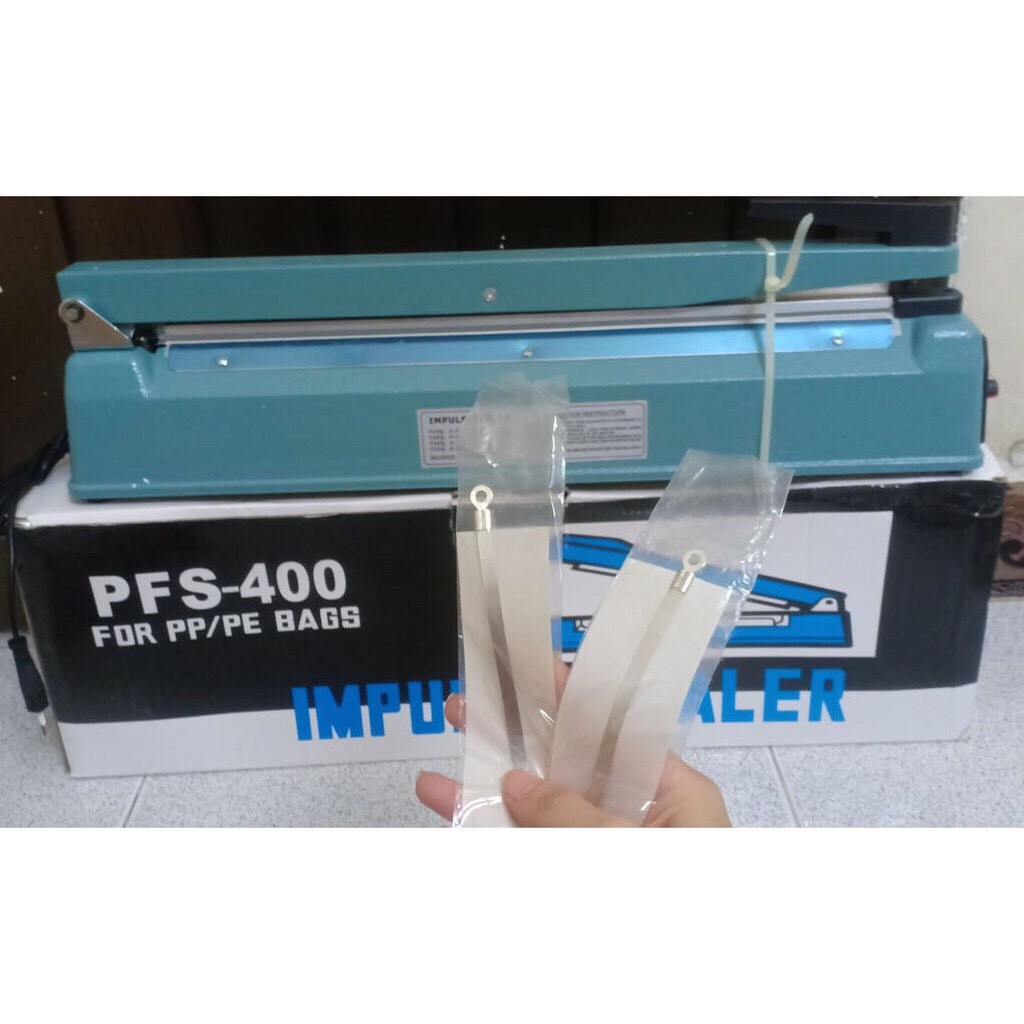 Dây hàn nhiệt dài 40cm máy hàn miệng túi PFS ĐỦ KÍCH THƯỚC, Dây nhiệt và băng hàn màu trắng máy é