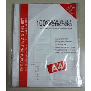 Bìa lỗ A4 xấp 100 cái, bìa lỗ đựng tài liệu, 4.0g, 5.0g