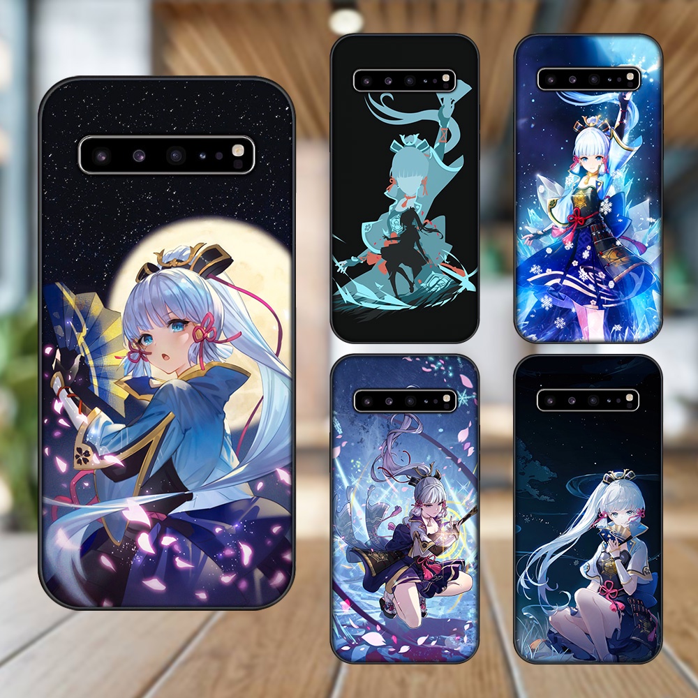Ốp lưng Samsung S10, S10 5G, S10 Plus viền đen in hình Ayaka Genshin Impact