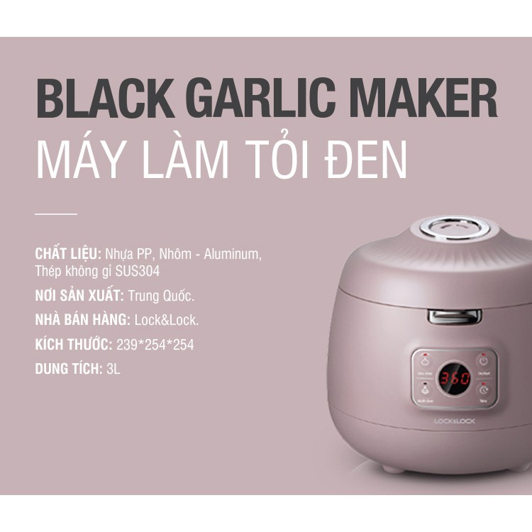 Máy Làm Tỏi Đen Lock&Lock EJR136PUP [3L]