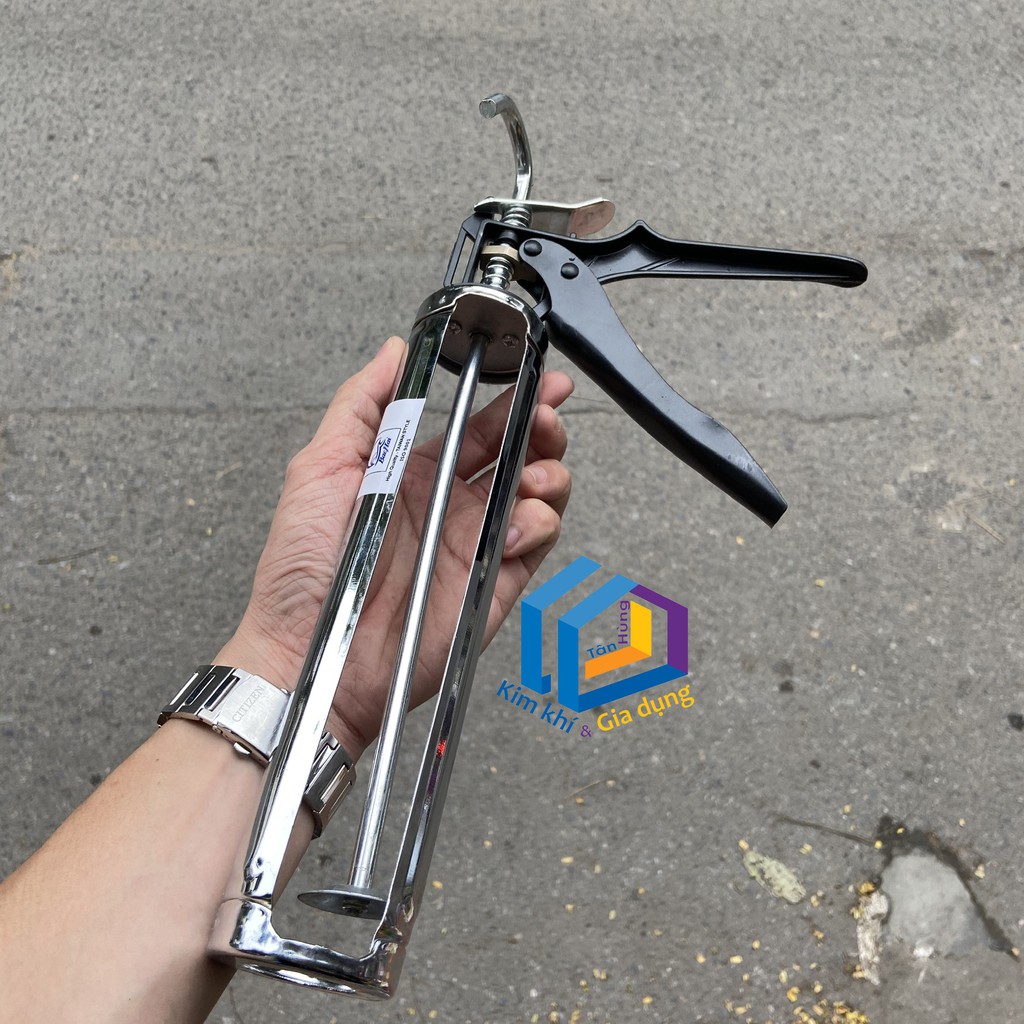 Súng bắn keo silicon inox đen