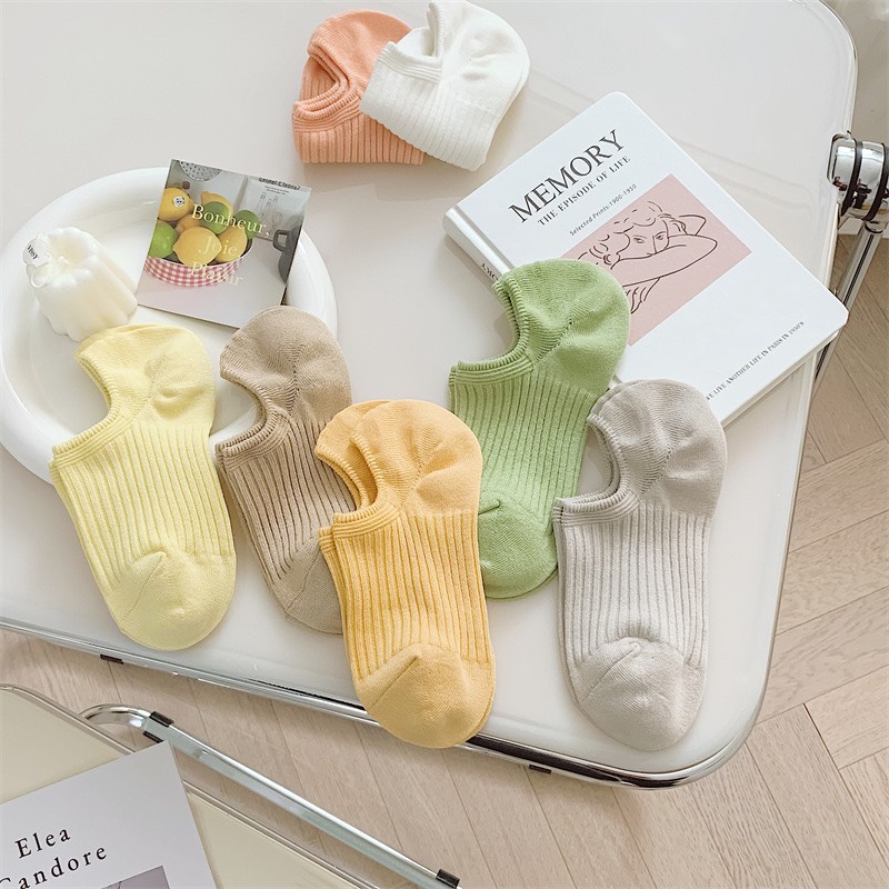 Tất Lười Vân Sọc ERASHOP 080013 - Phù Hợp Mang Sneaker, Vải Co Giãn 4 Chiều, Đơn Giản , Rẻ Đẹp