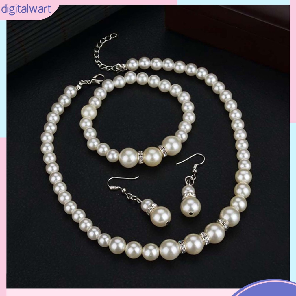 Set Trang Sức Đính Ngọc Trai Nhân Tạo Sang Trọng Cá Tính Dành Cho Nữ