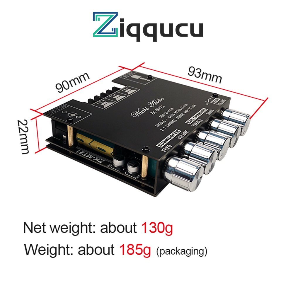 ZIQQUCU Bảng Mạch Khuếch Đại Âm Thanh ZK-MT21 Bluetooth 5.0