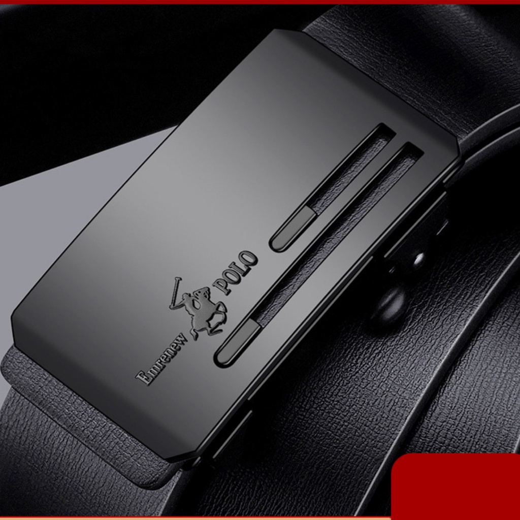 Thắt lưng nam cao cấp, dây nịt nam da bò EMRENEW POLO M1, full hộpj