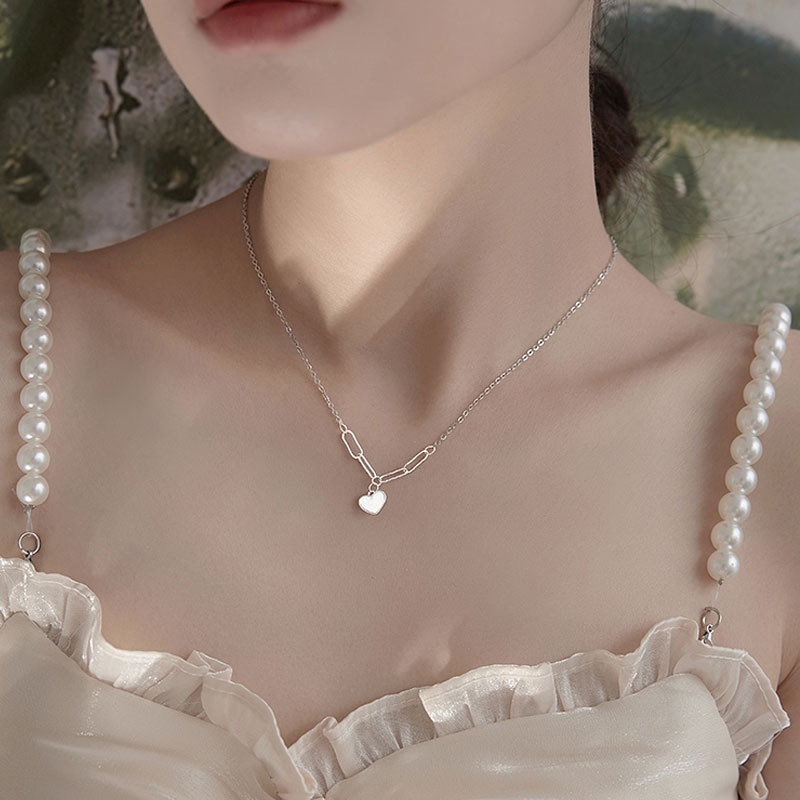 Vòng cổ Hợp Kim Bạc Mặt Vỏ Sò Thời Trang Cho Nữ