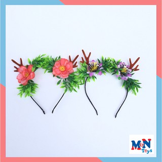 Bờm sừng hoa lá cho bé chơi Noel