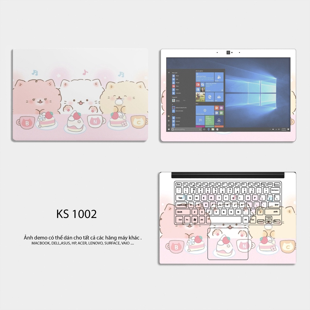 Miếng Dán Skin Laptop - Mẫu Những Chú Mèo Dễ Thương