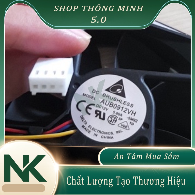 Quạt tản nhiệt 12V 0.6A 9x9CM 4 Chân Delta 1000-4000RPM quạt khỏe cho thiết bị