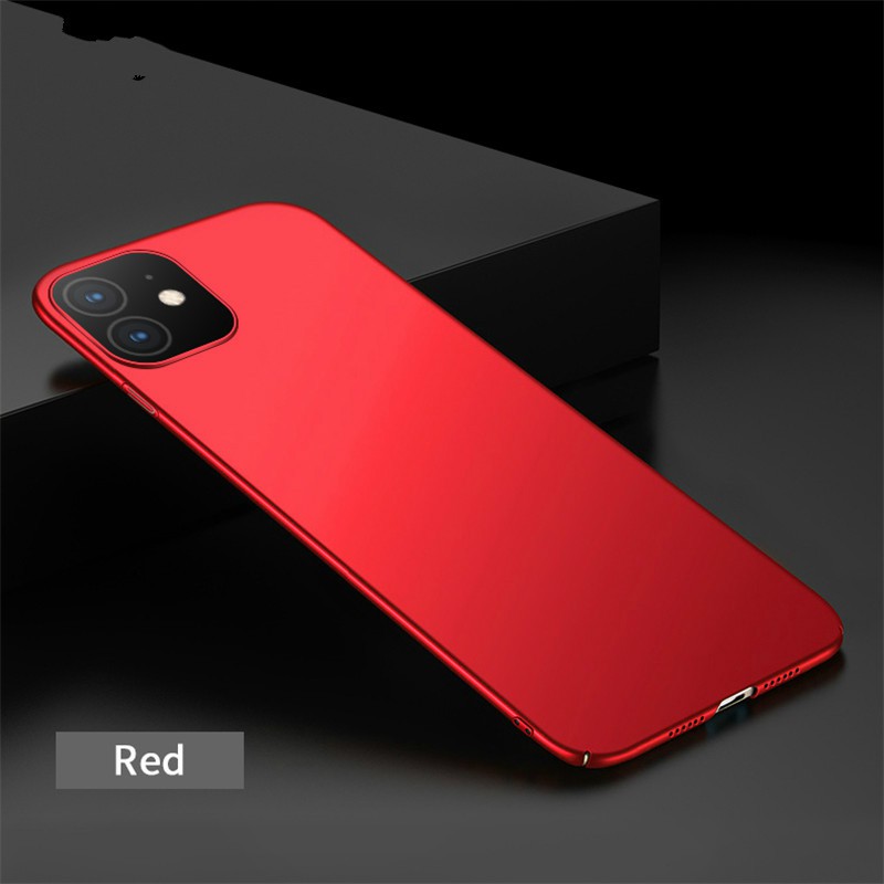 Ốp lưng PC cứng siêu mỏng cho iPhone 12 11 Pro Max Vỏ bảo vệ lưng mỏng, mờ Ốp lưng chống sốc cho iPhone 7 8 Plus
