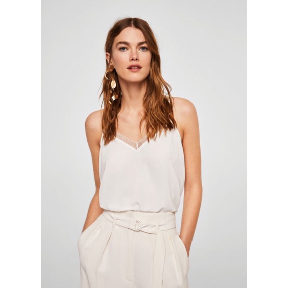 Áo 2 dây Mang0 phối viền ren