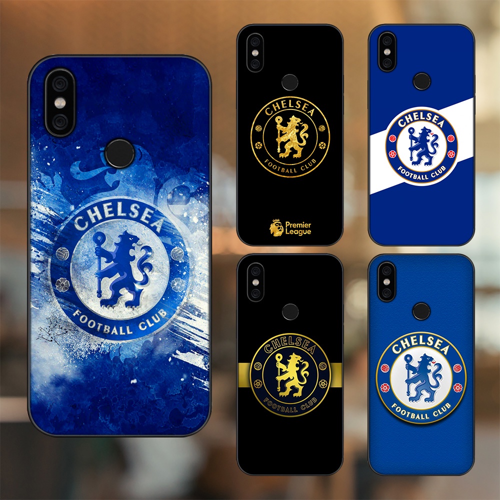 Ốp lưng Xiaomi Mi A2, Redmi 6X viền đen in hình Chelsea FC