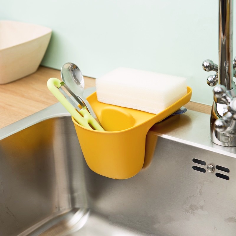 Giá Đỡ Xà Phòng/Mút Rửa Chén Gắn Vòi Nước Bồn Rửa Nhà Bếp/Phòng Tắm