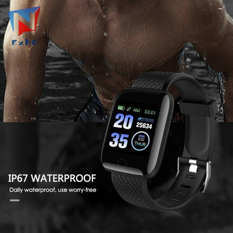 116 Plus Smart Watch Blood Pressure Heart Rate Monitor Waterproof Fitness Tracker Watch Smart Band