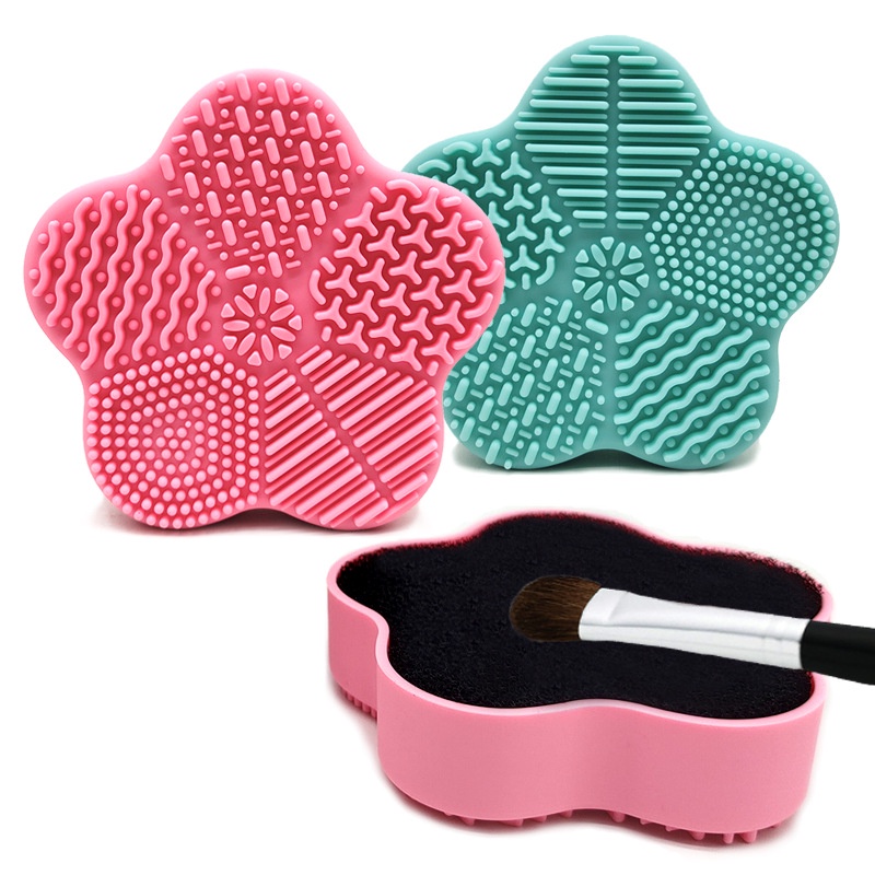 Dụng cụ vệ sinh cọ trang điểm - chất liệu Silicone 4 colors