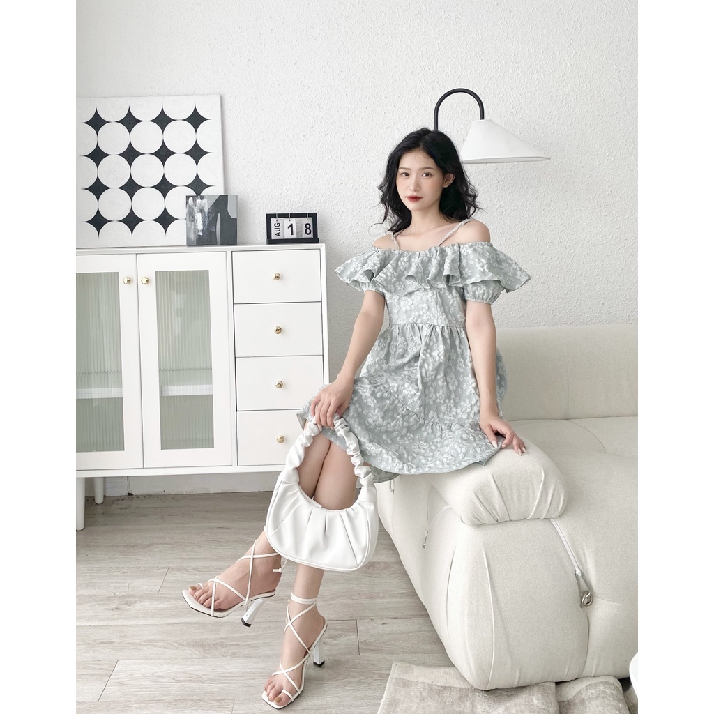 YU CHERRY | Đầm hai dây mặc được 2 kiểu , dáng chữ A, cách đều tầng A Cami Flying Dress YD162