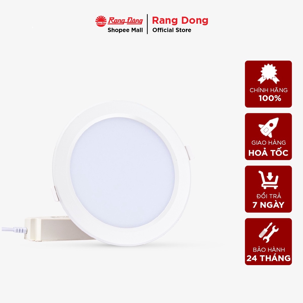 Đèn LED Panel PT04 9W/12W Siêu mỏng Rạng Đông, đường kính lỗ khoét ø135mm