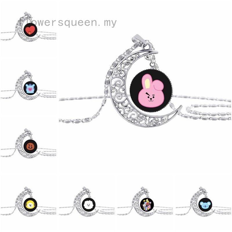 flowersqueen Dây chuyền mặt trăng BTS cho nữ