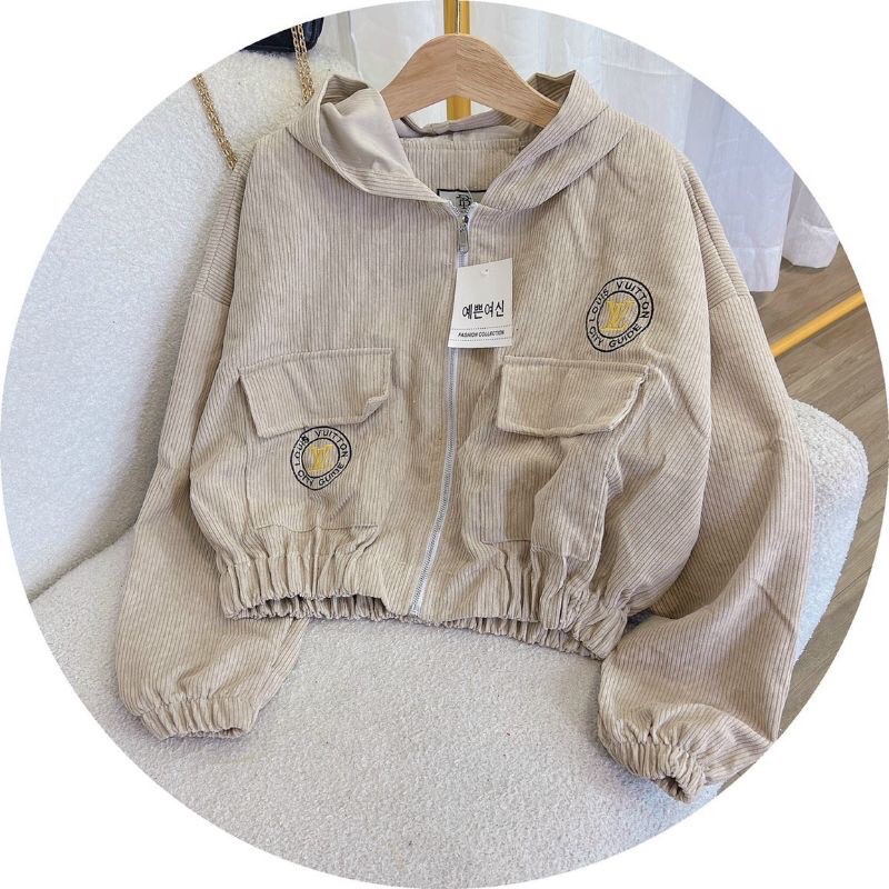 Áo khoác nhung tâm from lững thêu hoa xinh  50-78kg