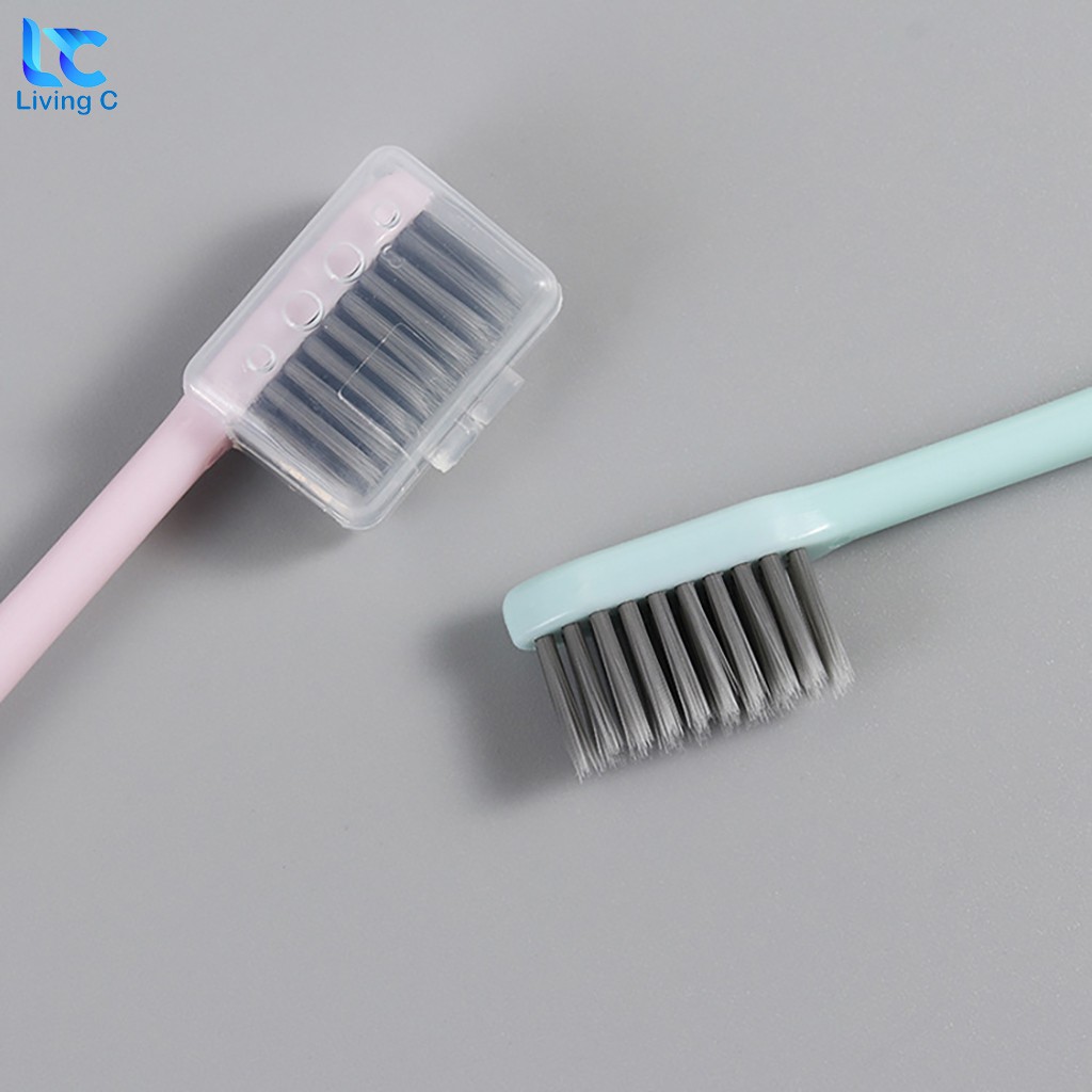 Bộ 4 bàn chải đánh răng lông mềm phủ than hoạt tính xuất Nhật Bản cao cấp Living C _B56