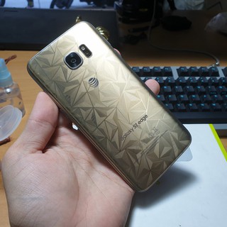 Miếng dán mặt lưng 3D vân kim cương cho S7 Edge / S7