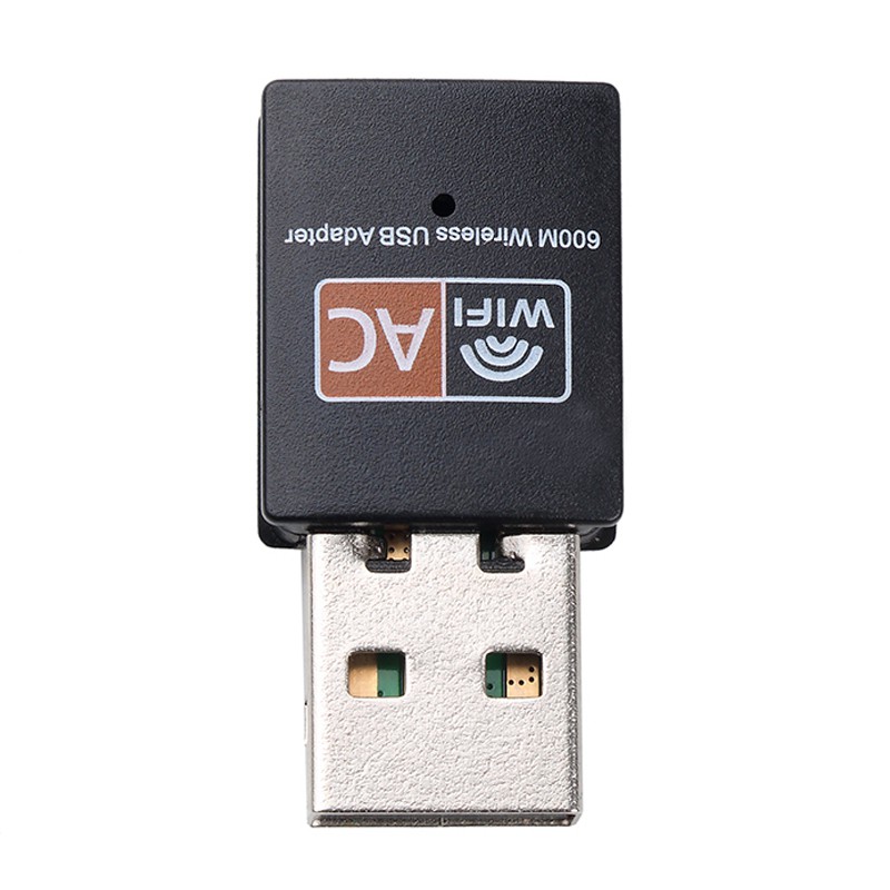 Bộ thiết bị thẻ dongle thu sóng mạng WiFi Ethernet 2 băng thông 2.4/5G tốc độ 600Mbps cắm cổng USB kèm phụ kiện