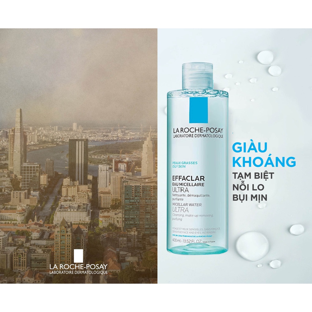 [Freeship+Tặng quà] ❤️ Nước tẩy trang La Roche-Posay cho da dầu mụn 400ml chính hãng Pháp BeautyMart