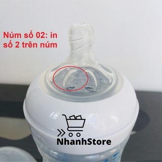 [Hộp đơn] Bình sữa Avent Nautural 260ml [Núm số 2, 1 tháng+]
