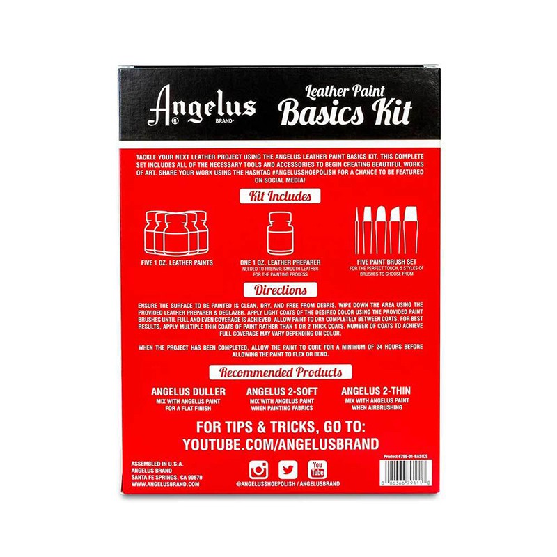 Bộ sản phẩm Angelus Leather Paint Basics Kit – 11pc