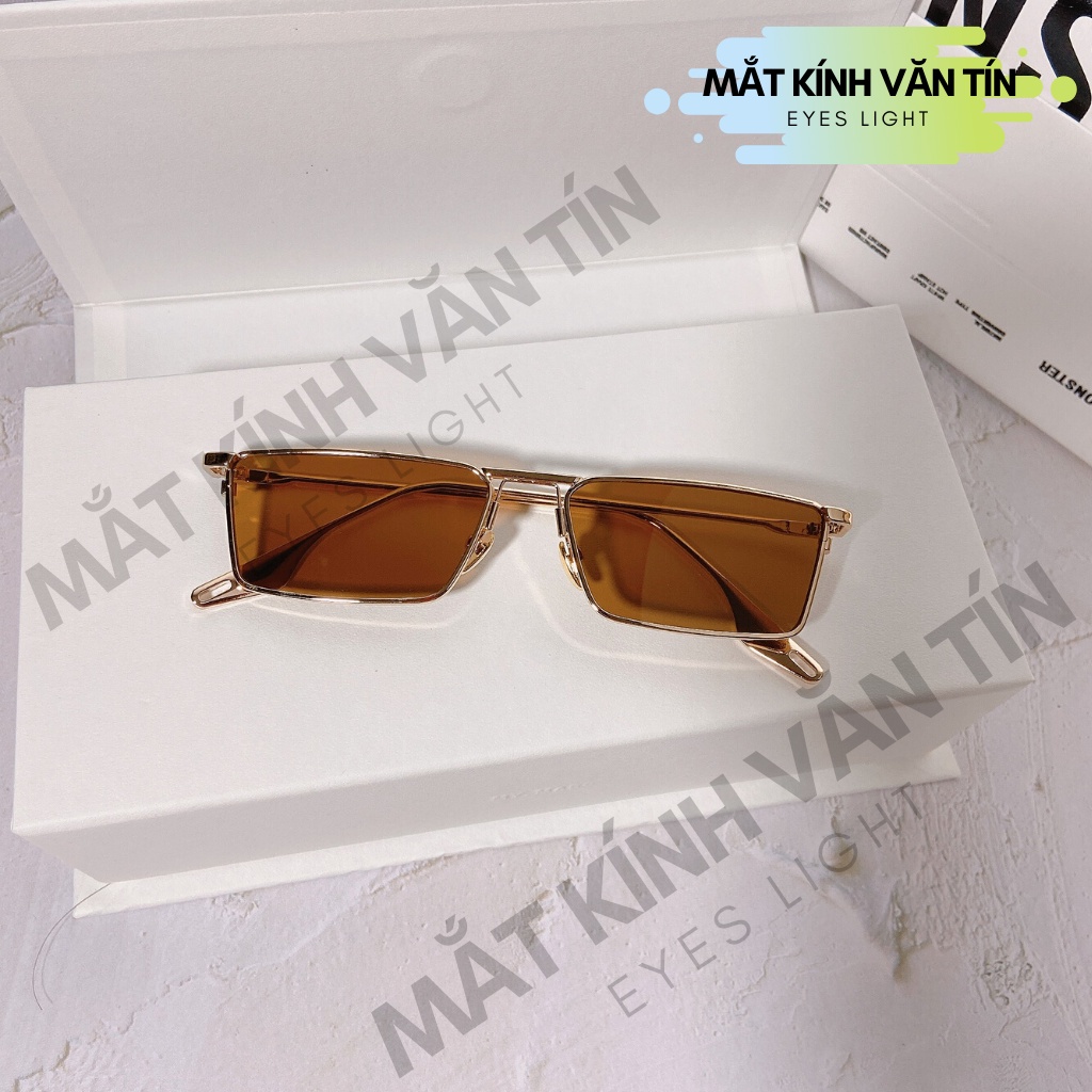 Kính mát thời trang T583 mắt kính nữ vuông chất liệu gọng kim loại cao cấp không gỉ