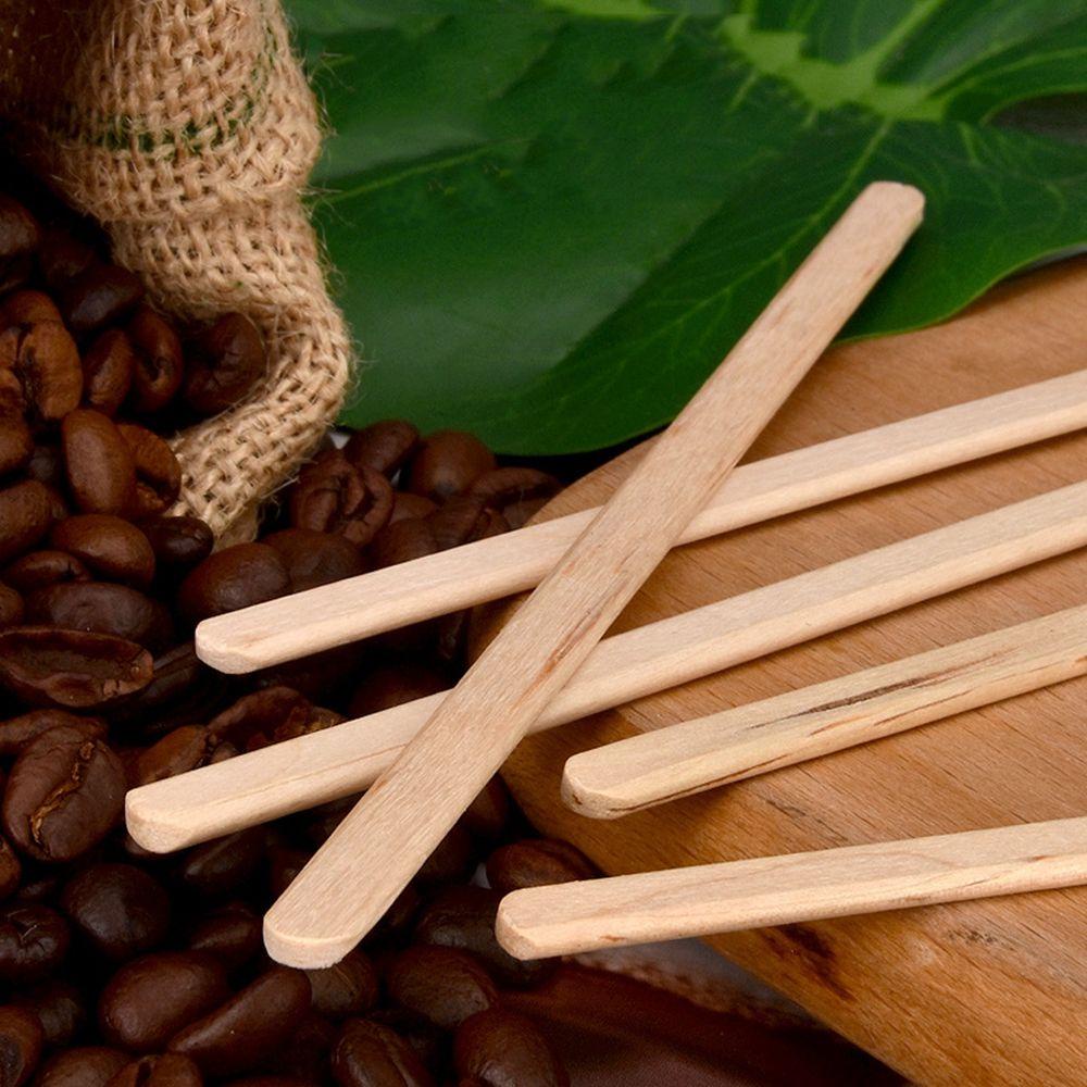Bộ 100 Que Gỗ Khuấy Đồ Uống Nóng Lạnh Phân Hủy Sinh Học