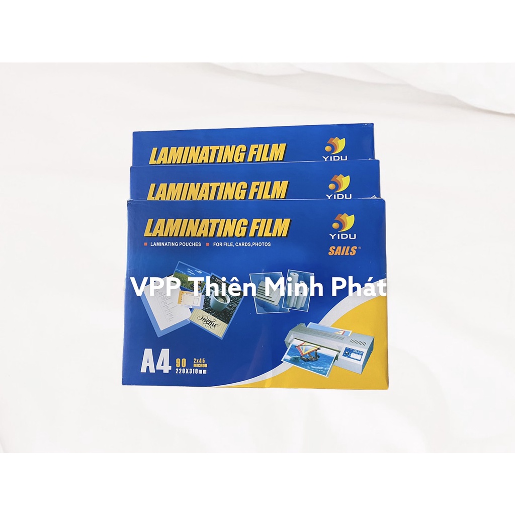 Màng Ép Plastic, Giấy Ép Plastic Yidu Khổ A4 45Mic, 55Mic, 60Mic, 80MIc, 100Mic, 125Mic, 150Mic