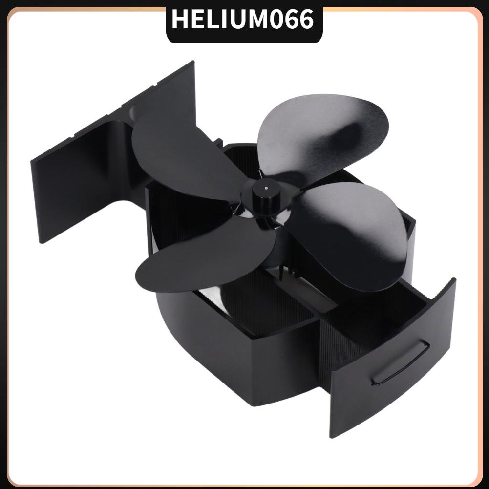 Quạt bếp bằng gỗ Nhiệt chạy 4 cánh 200 đến 250cfm 1500 vòng / phút lò sưởi hợp kim nhôm cho Bếp Grate Helium066