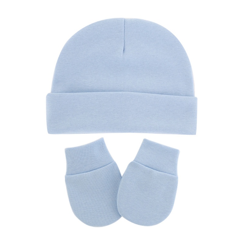 Set 2 Găng Tay Cotton Mềm Mại Thoải Mái Chống Trầy Xước Cho Bé 0-3 Tháng Tuổi