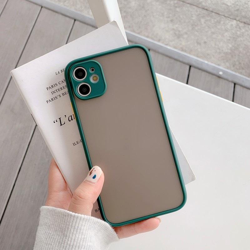 Ốp điện thoại trong mờ viền khác màu độc đáo đẹp mắt cho iPhone11/11Pro 11pro Max X XR XS XS MAX 7 8 plus SE