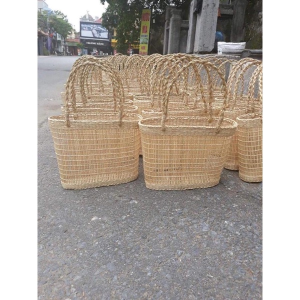 Túi cói sống ảo xinh yêu hàng đan kỹ (sẵn hàng sỉ SLL)