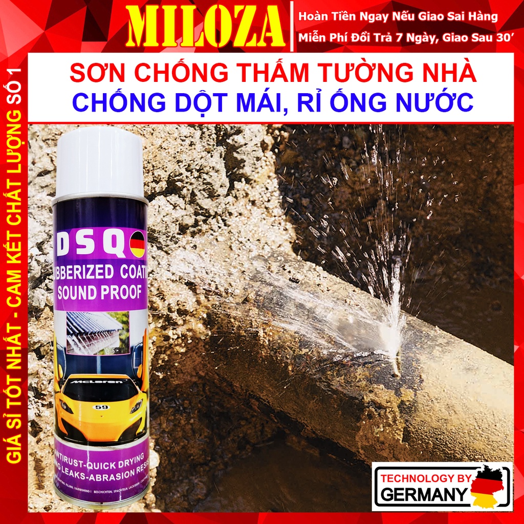 Bình Xịt Chống Thấm Tường - Sơn Chống Thấm - Keo Chống Dột Mái Tôn - Ngói, Bể Cá, Đường Ống Rỉ Nước - WW 700ML