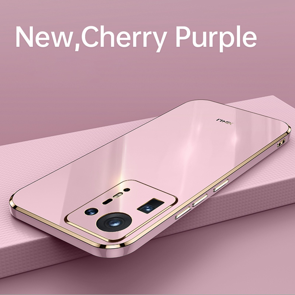 Sang Trọng Ốp Điện Thoại Tpu Silicon Mềm Mạ Vàng 6d Bảo Vệ Camera Cho Xiaomi Mi Mix 4 Xiomi Mi Mix4